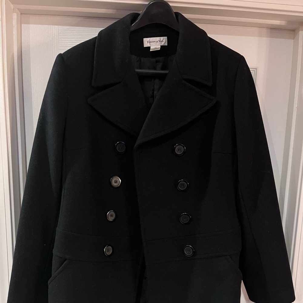 Black Wool Peacoat